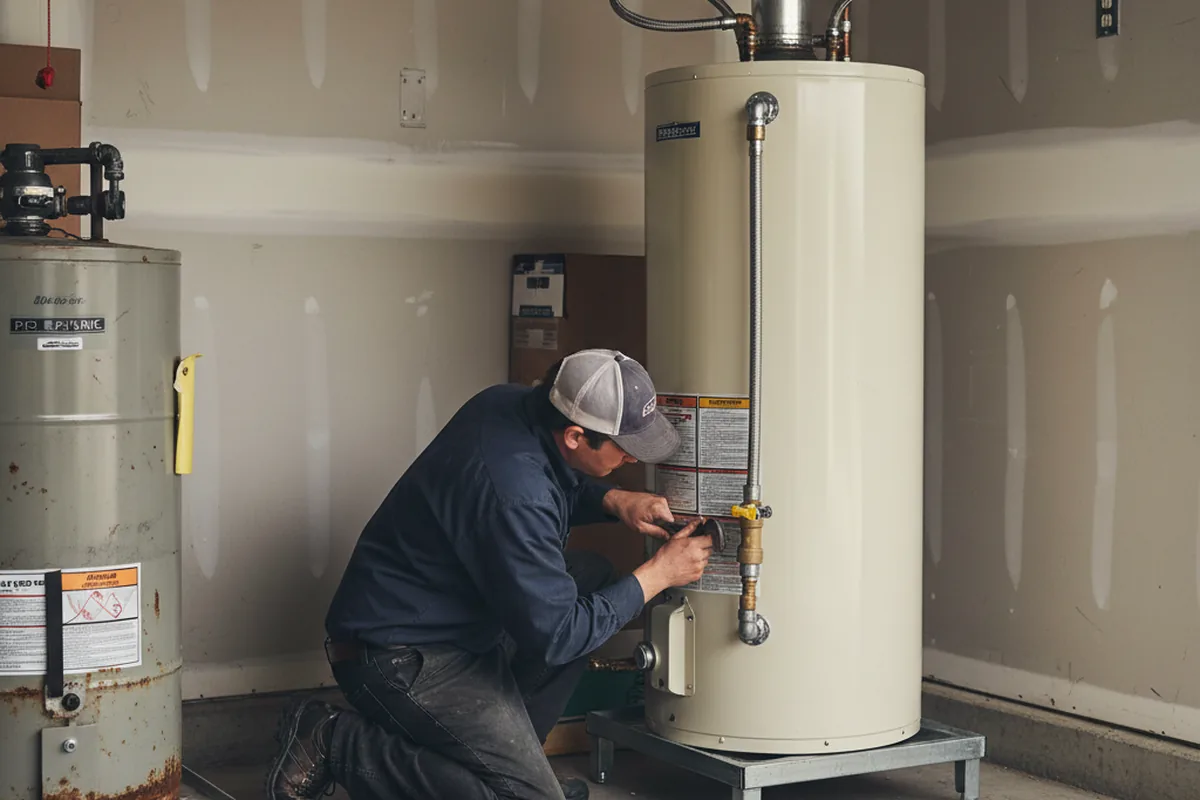 Water heater and shutoff valve replacement in Redmond